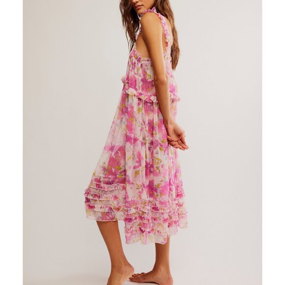 FREE PEOPLE Moon Phase Printed Midi Slip / Pop Combo - Picture 2 of 6